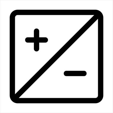 beyaz arkaplanda izole edilmiş pozlandırma çizgisi simgesi