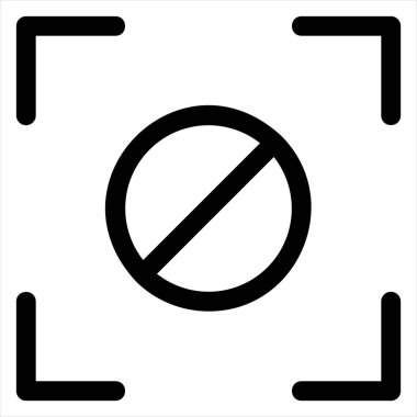 Beyaz arkaplanda izole edilmiş kamera hattı simgesi vektör illüstrasyonu