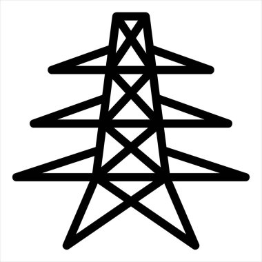 Sütun çizgisi simgesi çizimi beyaz arkaplanda izole edildi