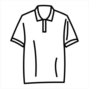 Giyim çizgisi simgesi vektör çizimi beyaz arkaplanda izole edildi