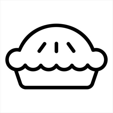 turta çizgisi simgesi çizimi beyaz arkaplanda izole edildi