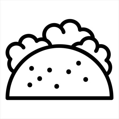 Sandviç hattı simgesi vektör çizimi beyaz arkaplanda izole edildi