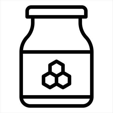 bal çizgisi simgesi çizimi beyaz arkaplanda izole edildi