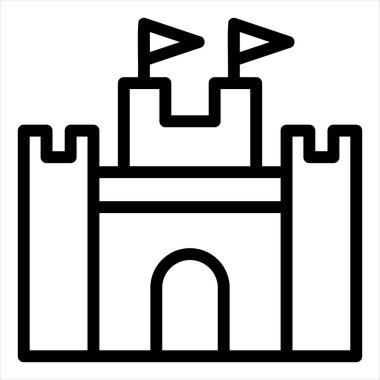 Kum çizgisi ikonu vektör çizimi beyaz arkaplanda izole edildi