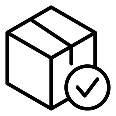 paket satır simgesi vektör çizimi beyaz arkaplanda izole edildi