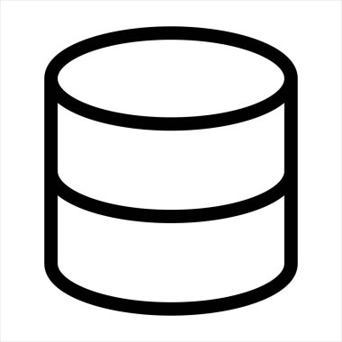 beyaz arkaplanda izole edilmiş sunucu satırı simgesi vektör çizimi