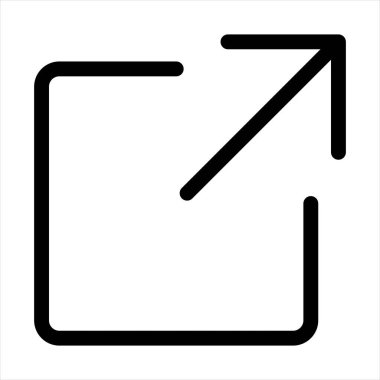 Beyaz arkaplanda izole edilmiş çizgi simgesi çizelgesini büyüt