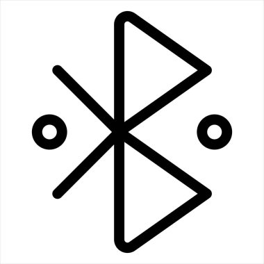 mavi diş çizgisi simgesi vektör çizimi beyaz arkaplanda izole