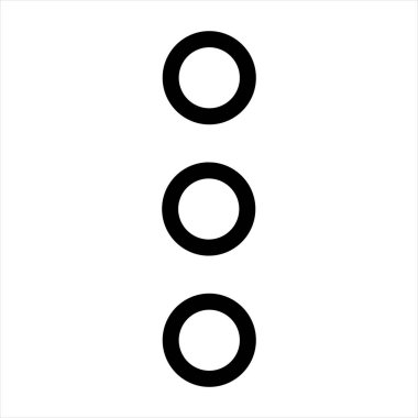 beyaz arkaplanda izole edilmiş daha fazla çizgi simgesi vektörü çizimi