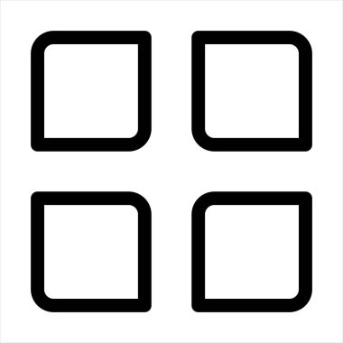 menü satırı simgesi çizimi beyaz arkaplanda izole edildi