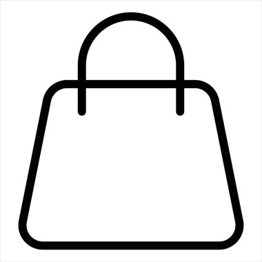 torba çizgisi simgesi çizimi beyaz arkaplanda izole edildi