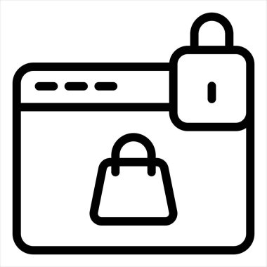 Beyaz arkaplanda izole edilmiş web çizgisi simgesi vektör illüstrasyonu