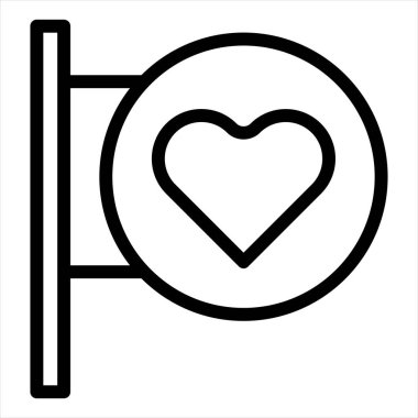 Beyaz arkaplanda izole edilmiş çizgi simgesi vektör illüstrasyonu