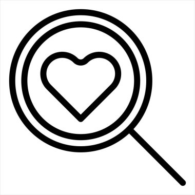 Arama çizgisi simgesi çizimi beyaz arkaplanda izole edildi