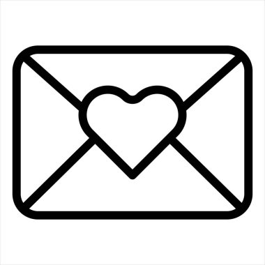 beyaz arkaplanda posta satırı simgesi çizimi izole edildi