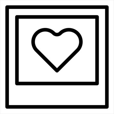 resim çizgisi simgesi çizimi beyaz arkaplanda izole edildi