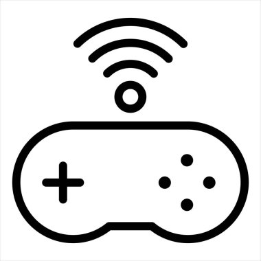 konsol çizgi simgesi çizimi beyaz arkaplanda izole edildi