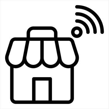 Beyaz arkaplanda izole edilmiş çizgi simgesi vektör illüstrasyonunu kaydet