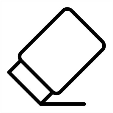 silgi satır simgesi vektör illüstrasyonu beyaz arkaplanda izole edildi