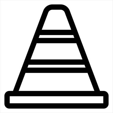 Koni çizgi simgesi vektör çizimi beyaz arkaplanda izole edildi