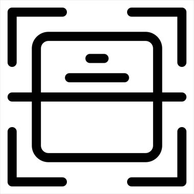 Tarama çizgisi simgesi çizimi beyaz arkaplanda izole edildi