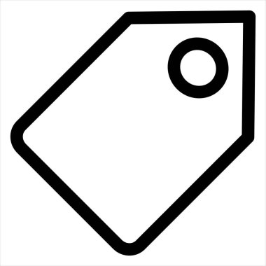 İndirim çizgisi simgesi çizimi beyaz arkaplanda izole edildi