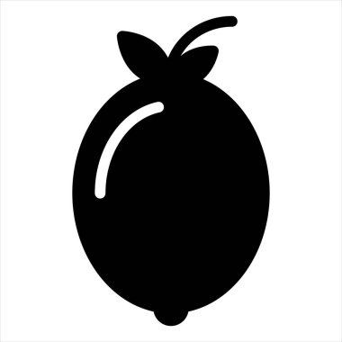 Çilek sembolü vektör çizimi beyaz arkaplanda izole edildi