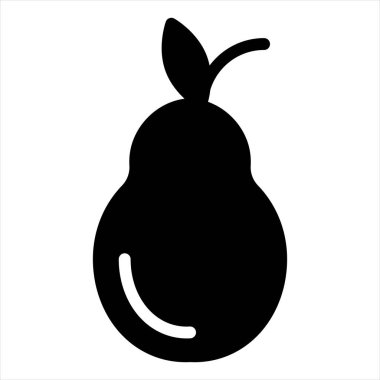 avokado sembolü vektör çizimi beyaz arkaplanda izole edildi