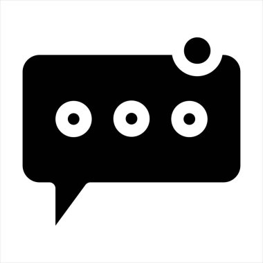 Beyaz arkaplanda izole edilmiş sohbet sembolü vektör illüstrasyonu