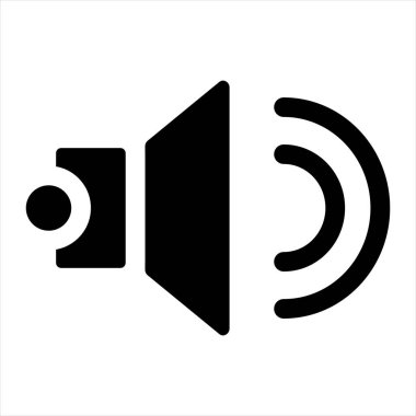 ses sembolü vektör çizimi beyaz arkaplanda izole edildi