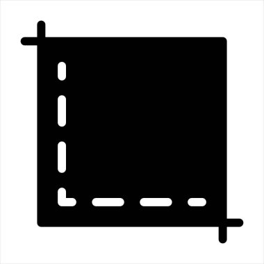 Kırpma sembolü vektör illüstrasyonu beyaz arkaplanda izole edildi