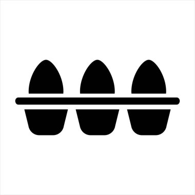 Beyaz arkaplanda izole edilmiş yumurta sembolü vektör çizimi