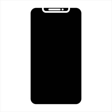 beyaz arkaplanda izole edilmiş gadget glyph simge vektör çizimi