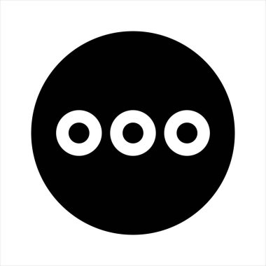 Beyaz arkaplanda izole edilmiş daha fazla glyph simgesi vektör çizimi