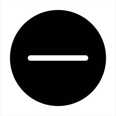 Beyaz arkaplanda izole edilmiş glyph ikon vektör illüstrasyonunu iptal et