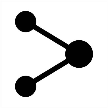 Beyaz arkaplanda izole edilmiş sembol vektör illüstrasyonunu paylaş