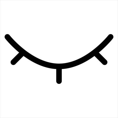 beyaz arkaplanda izole edilmiş göz glifleri simgesi vektör çizimi