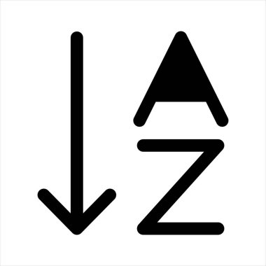 Beyaz arkaplanda izole edilmiş alfabe sembolü vektör çizimi