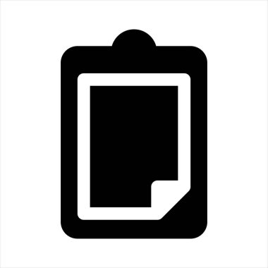 Beyaz arkaplanda izole edilmiş glyph ikon vektör illüstrasyonunu yapıştır