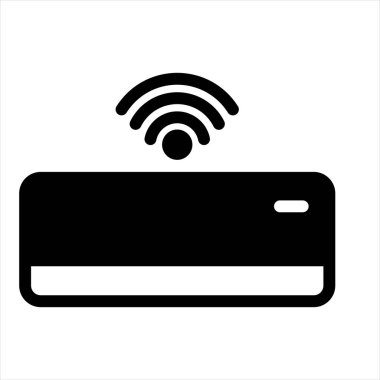 Beyaz arkaplanda izole edilmiş klima simgesi vektör illüstrasyonu