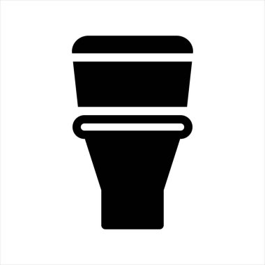 Banyo sembolü vektör çizimi beyaz arkaplanda izole edildi