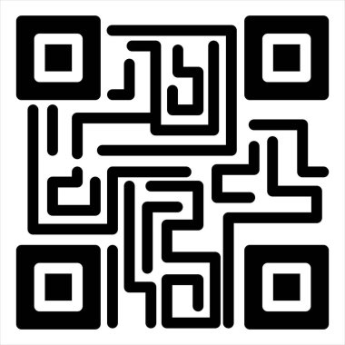 beyaz arkaplanda izole edilmiş barkod sembolü vektör çizimi