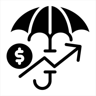 Koruma sembolü vektör çizimi beyaz arkaplanda izole edildi