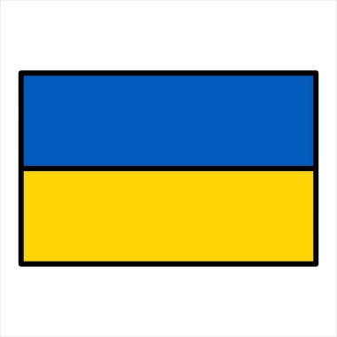 Ukrayna sembolü vektör illüstrasyonu beyaz arkaplanda izole edildi