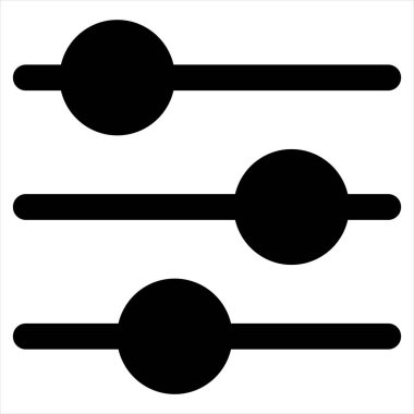 Tercihler: Glyph simge vektör illüstrasyonu beyaz arkaplanda izole edildi