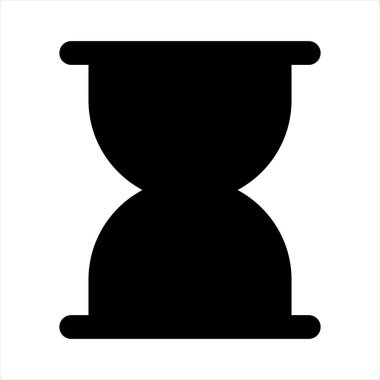 Kum saati simgesi vektör çizimi beyaz arkaplanda izole edildi