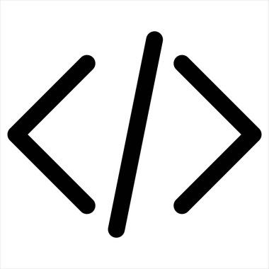 html glyph simge vektör çizimi beyaz arkaplanda izole edildi