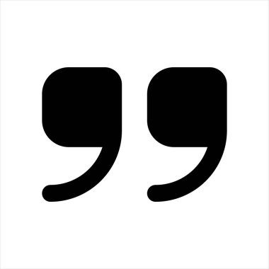 Beyaz arkaplanda izole edilmiş sembol vektör illüstrasyonundan alıntı yap