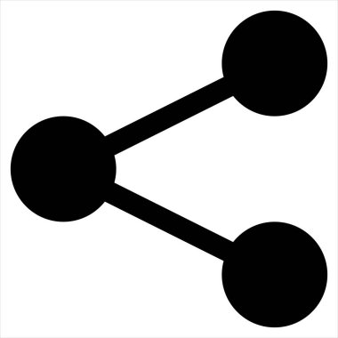 Beyaz arkaplanda izole edilmiş sembol vektör illüstrasyonunu paylaş