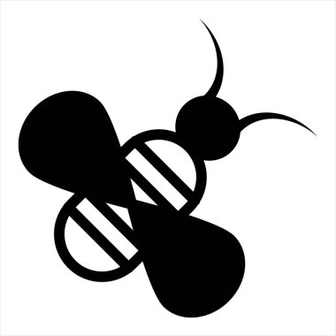 Böcek kabartma simgesi vektör çizimi beyaz arkaplanda izole edildi